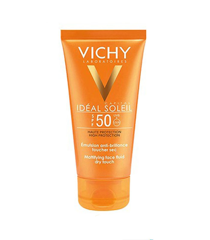 Kem chống nắng không gây nhờn rít không màu Vichy Ideal Soleil Mattifying Face Fluid Dry Touch SPF 50