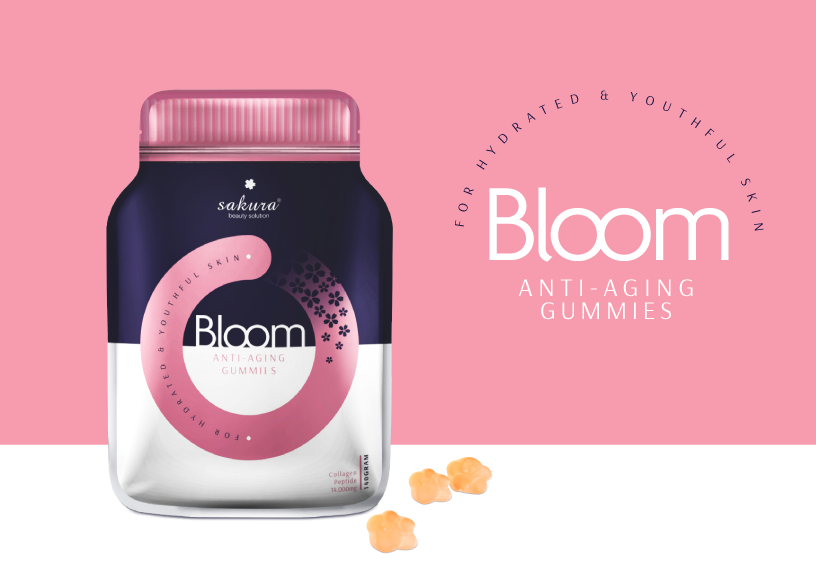 Kẹo dẻo bổ sung Collagen Sakura Bloom Anti - Aging Collagen Gummies